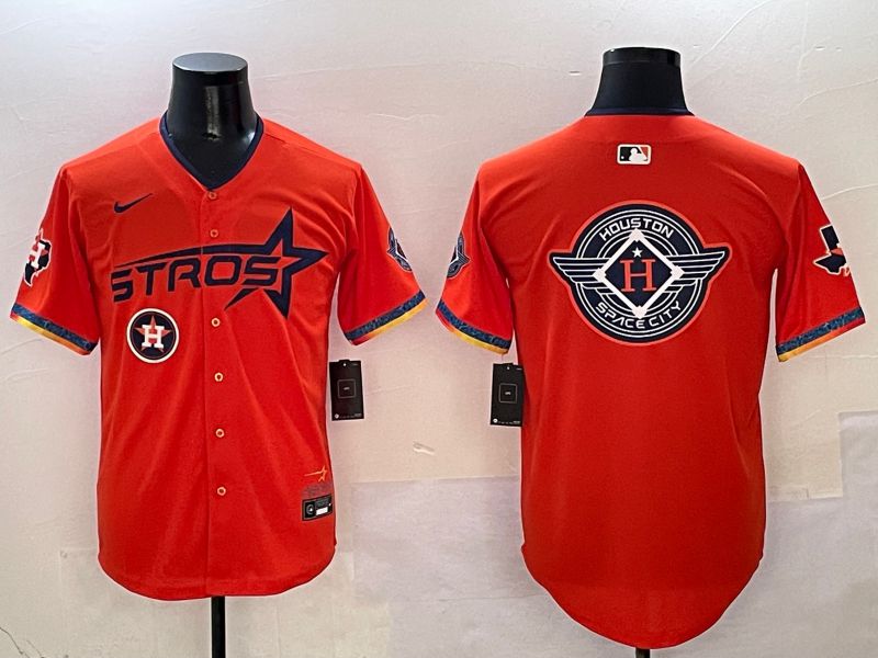 Men Houston Astros Blank Orange Fourth generation Joint Name Nike 2025 MLB Jersey style 18->houston astros->MLB Jersey